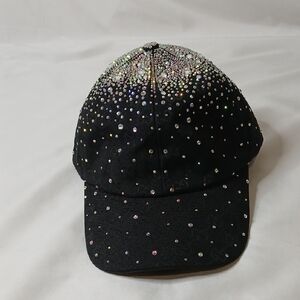 Gucci Black Monogram GG Rhinestone Cap